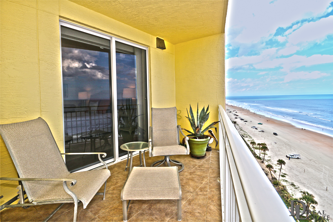 Island Crowne 1104 - Daytona Beach - FL Oceanfront Condo - Ocean Master Suit Balcony